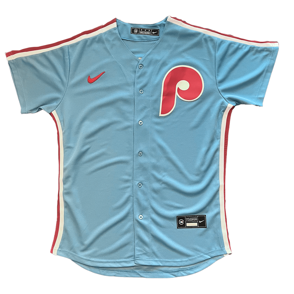 Trea Turner #7 Philadelphia Phillies Throwback Light Blue Stitched Jersey.