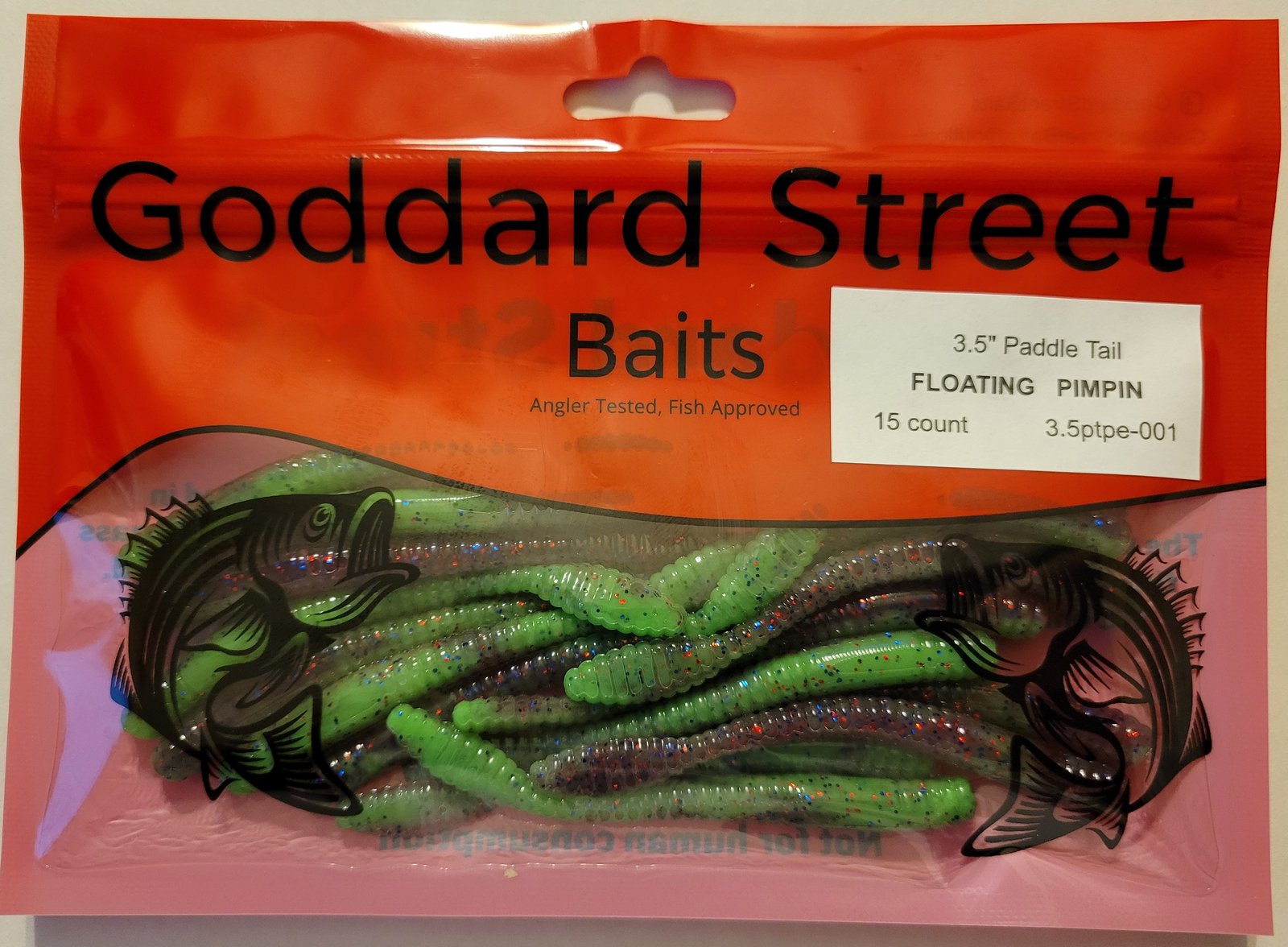 Bomba Ciliegia Coda Piatta 3,5″ Goddard Street Baits – Galleggiante Per Crappie E Walleye (15 Pz)
