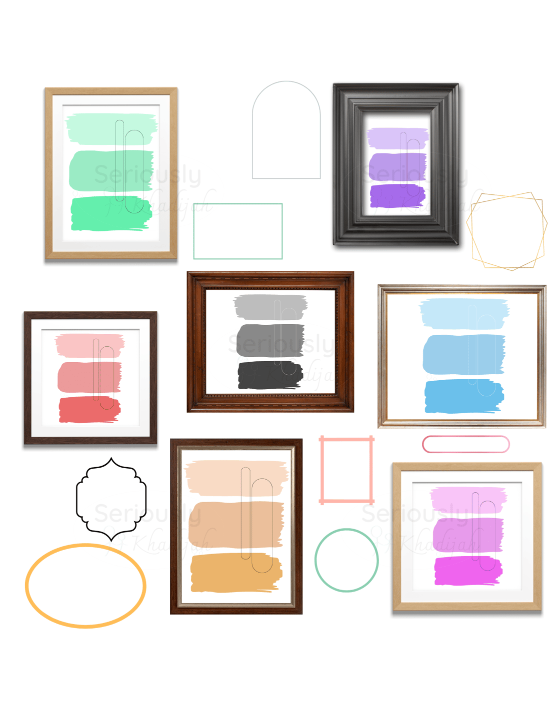 Image of Ombre Lines: A Stunning Set of Seven 8x10 Instant Download Art Prints