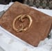 Image of  Vtg. Gucci Brown Suede Blondie Clutch