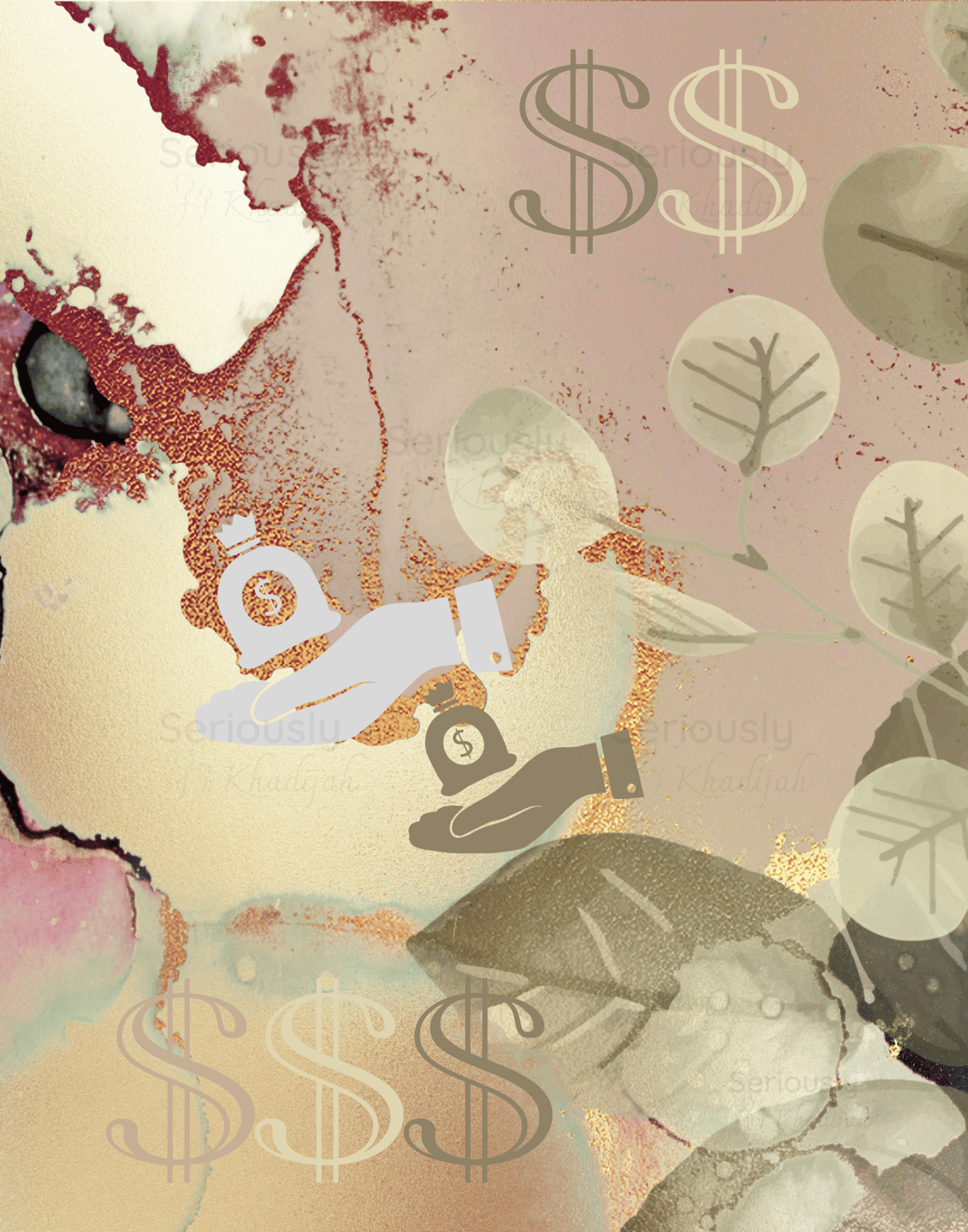 Image of Money Matters: A Set of Three 8x10 Abstract Digital Download Printables