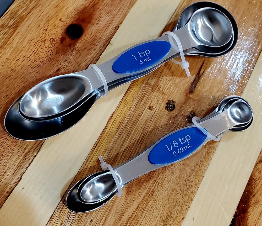 6-Piece Nesting Measuring Spoons: Stainless Steel. Heavy Duty (3 Styles Available)