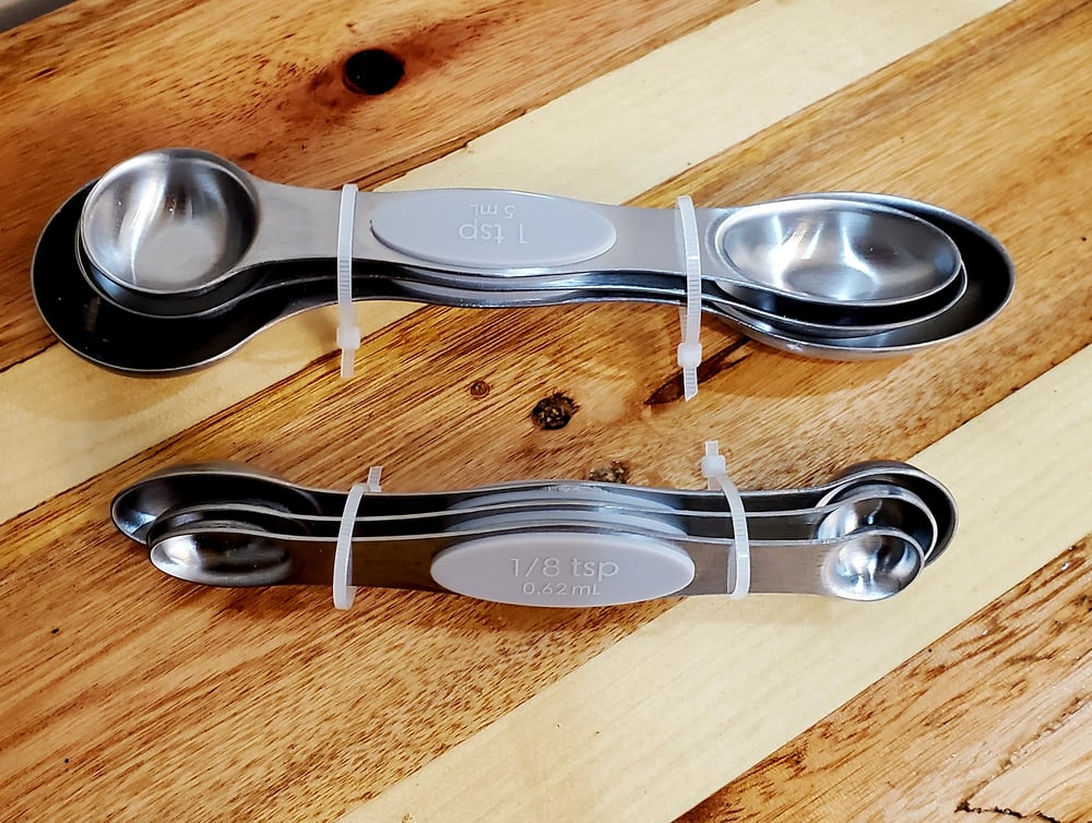 6-Piece Nesting Measuring Spoons: Stainless Steel. Heavy Duty (3 Styles Available)