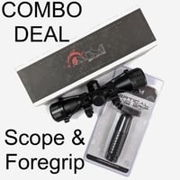 AIM Sports - Tactical 4X32 Compact Scope MIL-DOT Reticle & 4" Foregrip