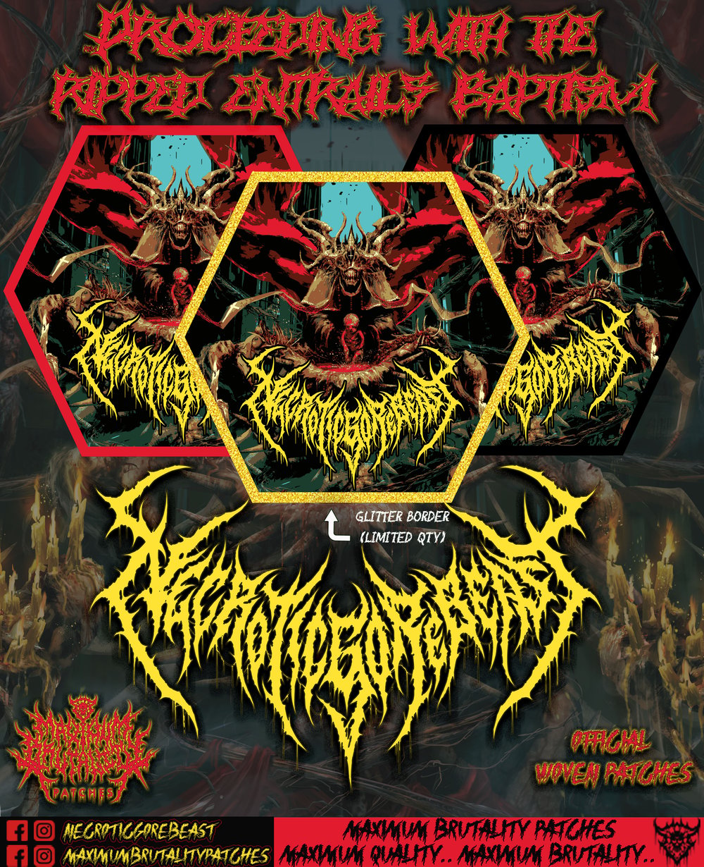 Necroticgorebeast "Baptism" Official Woven Patch