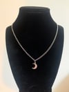 stainless steel moon necklace