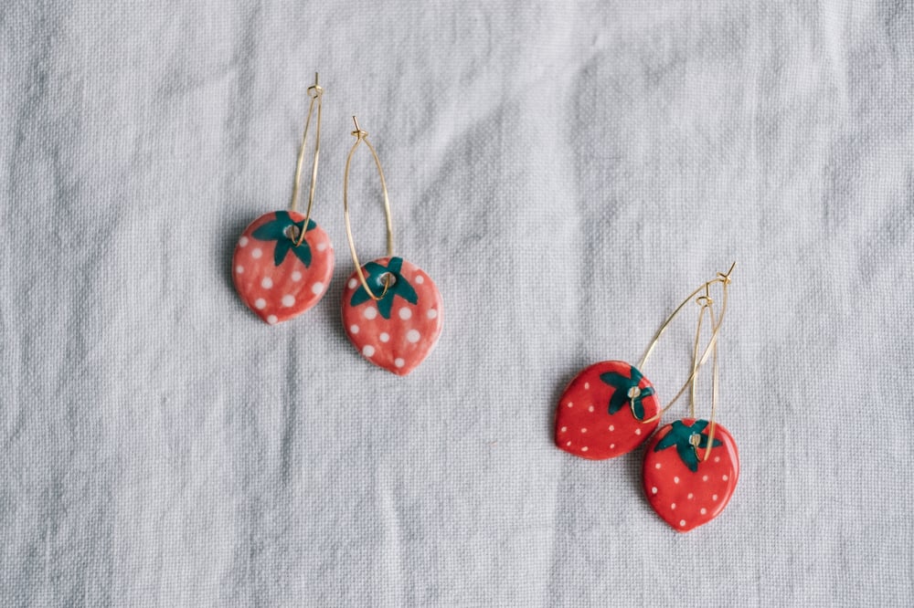 Image of Aretes "Fresas"