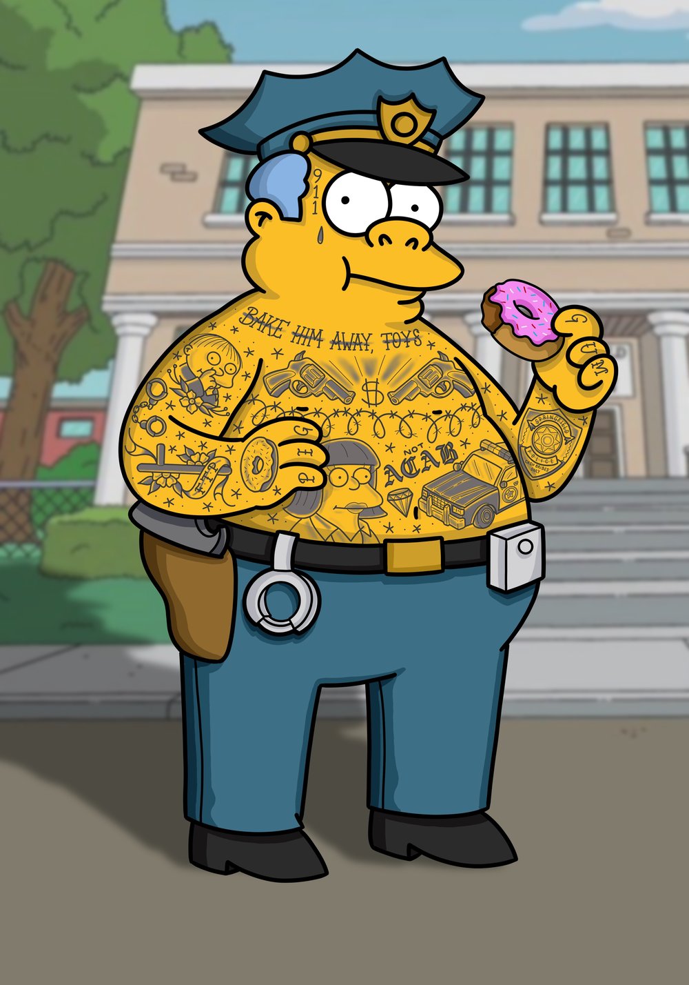 Image of Tattooed Simpsons A3