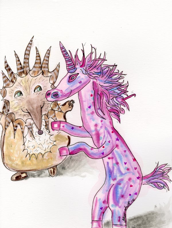 Image of Lucy & Toothy Dance Party Print