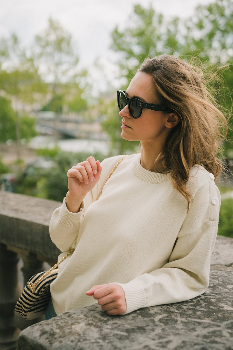 LE PULL COTON - CRÈME  Image 3