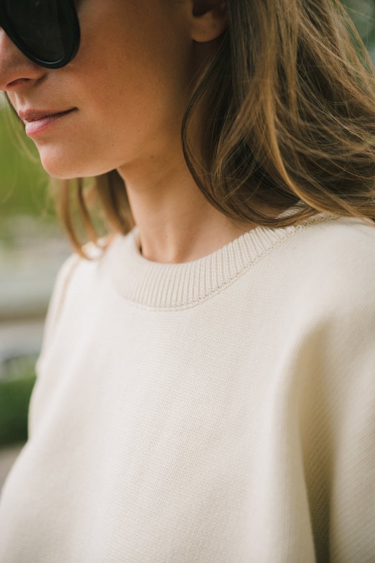 LE PULL COTON - CRÈME  Image 5