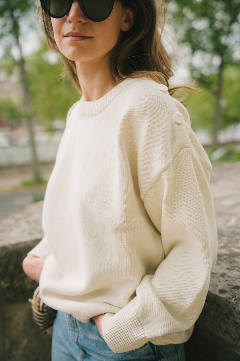 LE PULL COTON - CRÈME Image 2