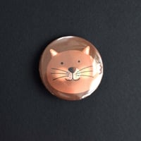 Image 3 of Brown kitty button pin