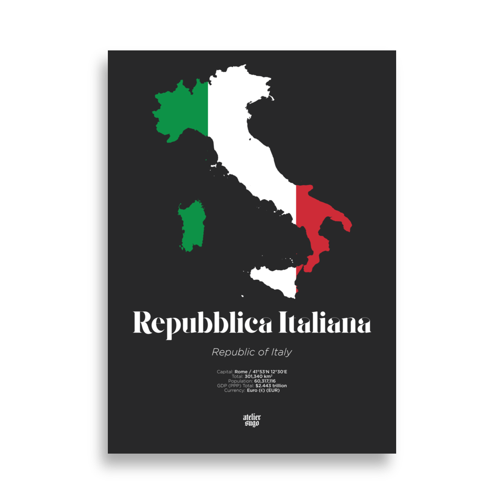 REPUBBLICA ITALIANA / ITALIAN REPUBLIC / ITALY - LIMITED EDITION POSTER