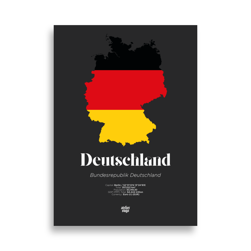 BUNDESREPUBLIK DEUTSCHLAND / FEDERAL REPUBLIC OF GERMANY - LIMITED EDITION POSTER