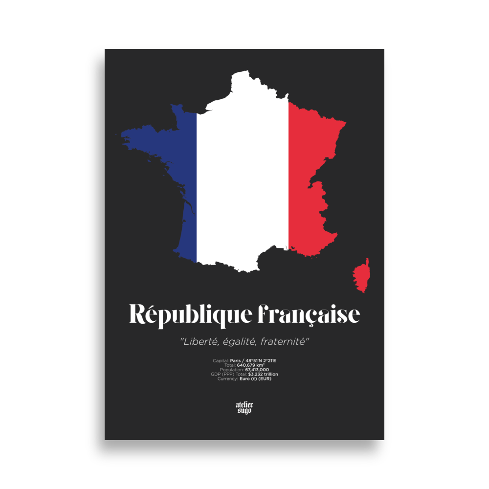 RÉPUBLIQUE FRANÇAISE / FRENCH REPUBLIC / FRANCE - LIMITED EDITION POSTER