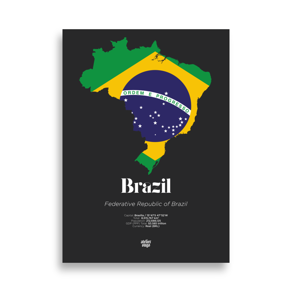 REPÚBLICA FEDERATIVA DO BRASIL / FEDERATIVE REPUBLIC OF BRAZIL - LIMITED EDITION POSTER