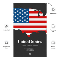 Image 2 of UNITED STATES OF AMERICA / USA - LIMITED EDITION FLAG