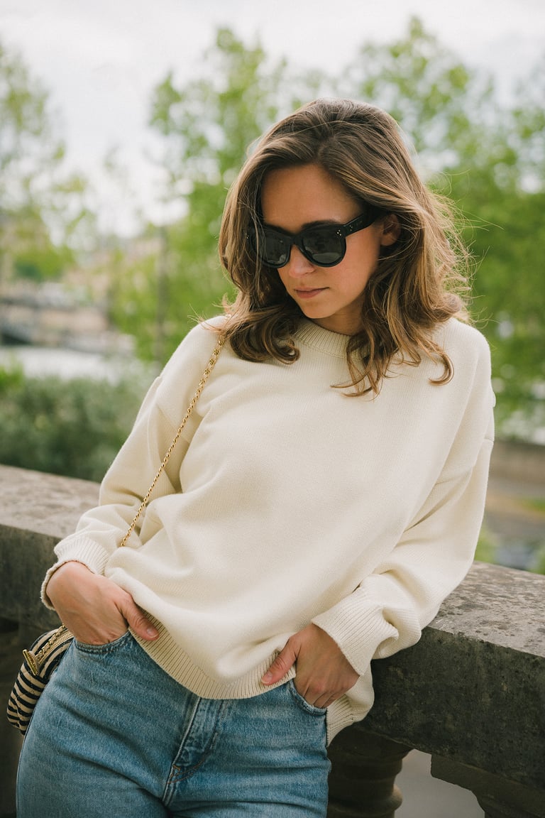LE PULL COTON - CRÈME