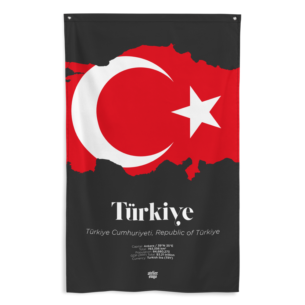 TÜRKIYE CUMHURIYETI / REPUBLIC OF TÜRKIYE / TURKEY - LIMITED EDITION FLAG