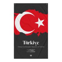 Image 1 of TÜRKIYE CUMHURIYETI / REPUBLIC OF TÜRKIYE / TURKEY - LIMITED EDITION FLAG