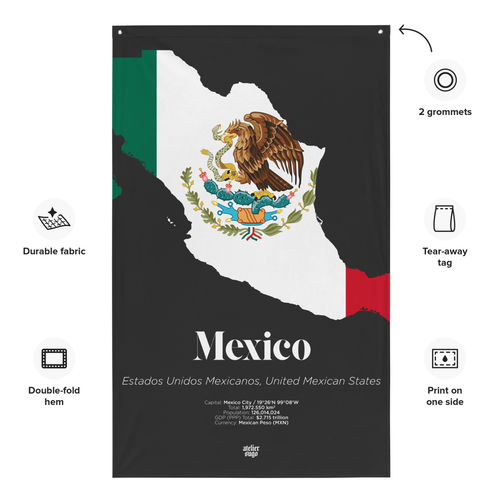 ESTADOS UNIDOS MEXICANOS / UNITED MEXICAN / MEXICO STATES - LIMITED EDITION FLAG