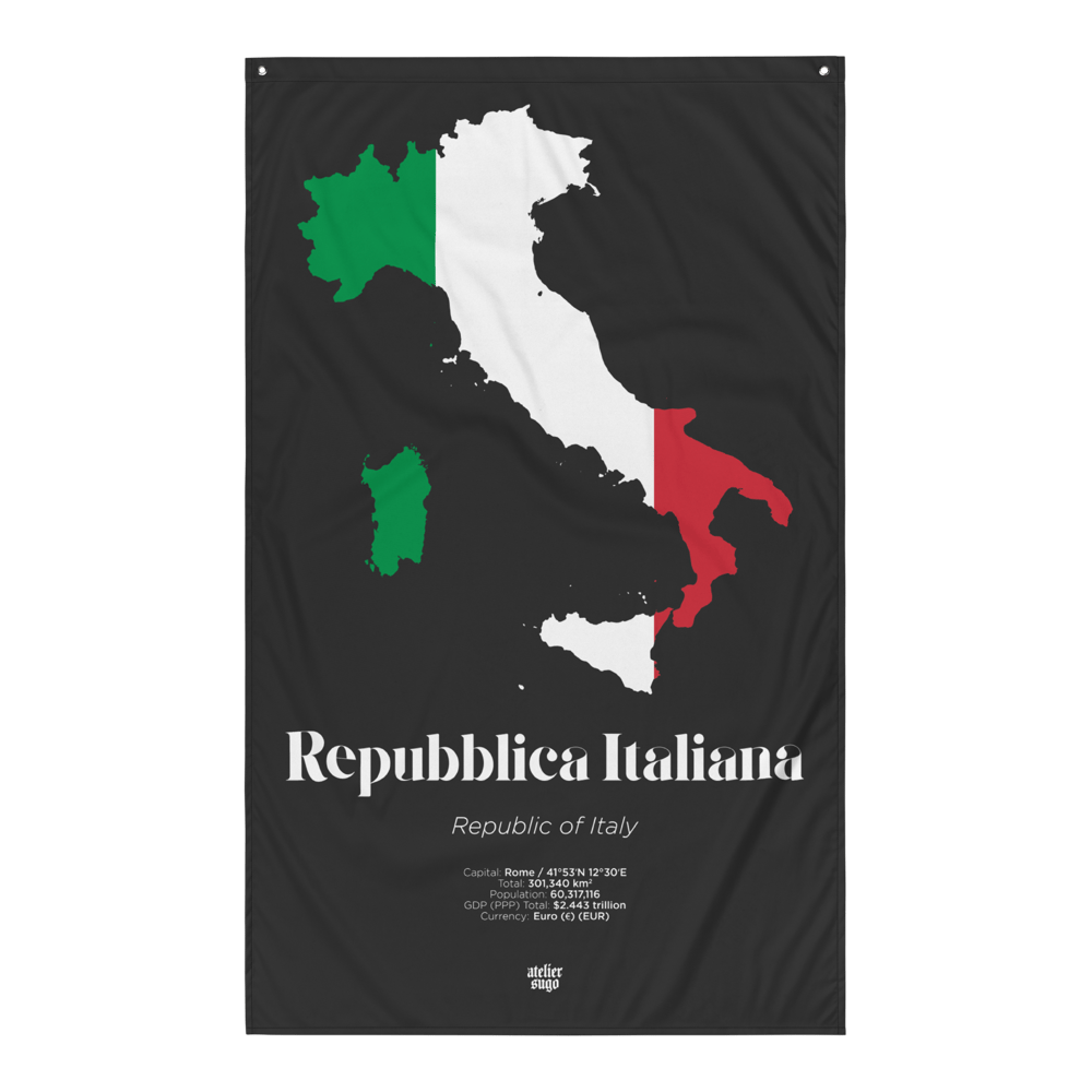 REPUBBLICA ITALIANA / ITALIAN REPUBLIC / ITALY - LIMITED EDITION FLAG