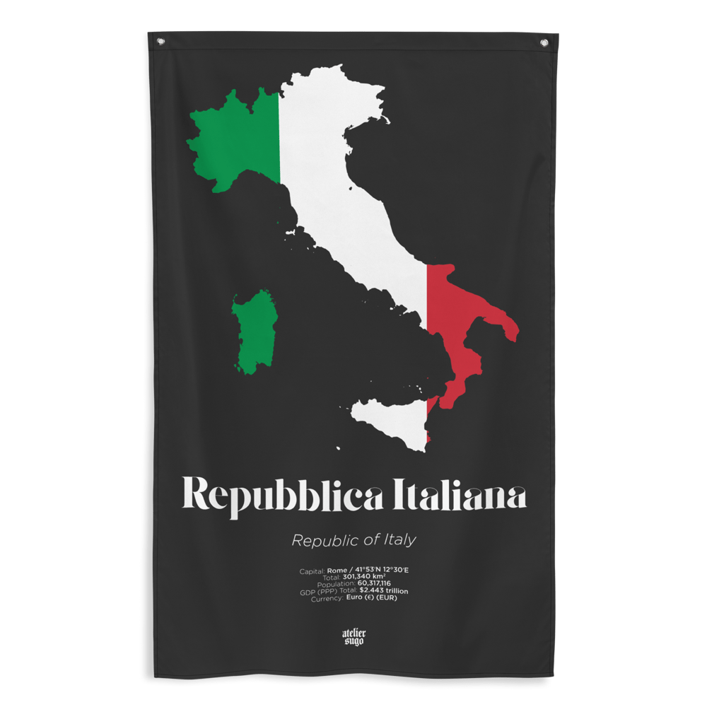 REPUBBLICA ITALIANA / ITALIAN REPUBLIC / ITALY - LIMITED EDITION FLAG