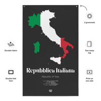 Image 2 of REPUBBLICA ITALIANA / ITALIAN REPUBLIC / ITALY - LIMITED EDITION FLAG