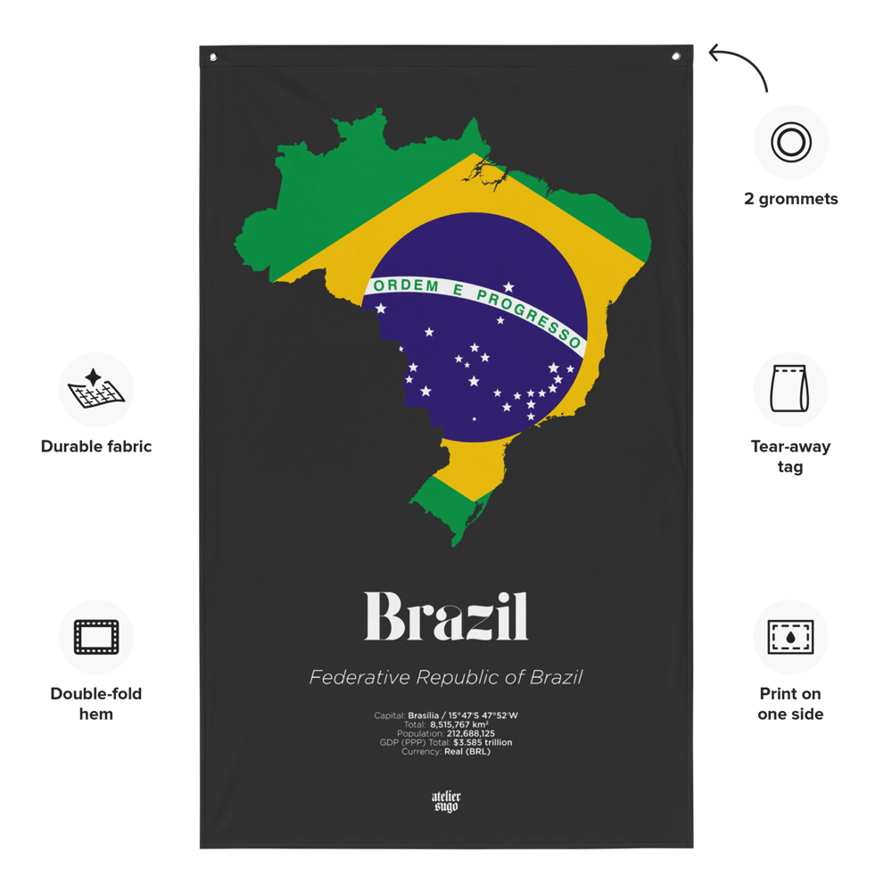 REPÚBLICA FEDERATIVA DO BRASIL / FEDERATIVE REPUBLIC OF BRAZIL - LIMITED EDITION FLAG