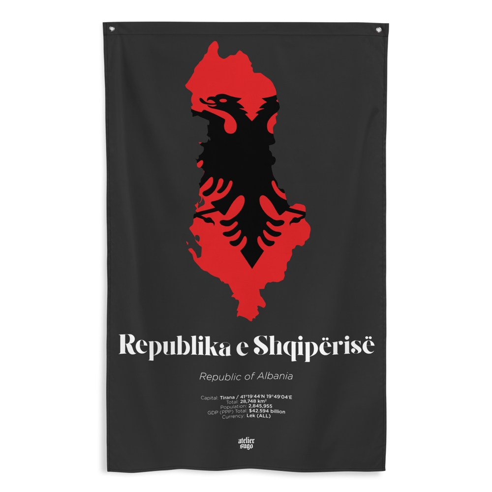 REPUBLIKA E SHQIPËRISË / REPUBLIC OF ALBANIA - LIMITED EDITION FLAG