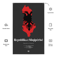 Image 2 of REPUBLIKA E SHQIPËRISË / REPUBLIC OF ALBANIA - LIMITED EDITION FLAG