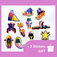 Image 1 of Naked girl stickers set 1