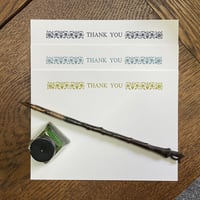 Image 1 of Letterpress thank you cards ~ 3 colours to choose from