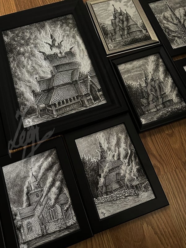 Stave Church Print 