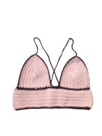 Image 1 of TOP CROCHET - rose marron