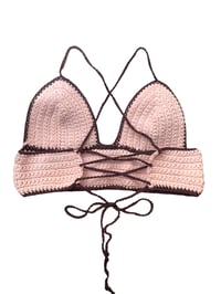 Image 2 of TOP CROCHET - rose marron