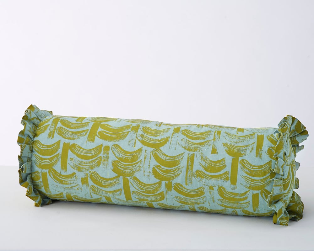 Image of Basket Mini Bolster Cushion in 4 colour-ways by Stoff Studio