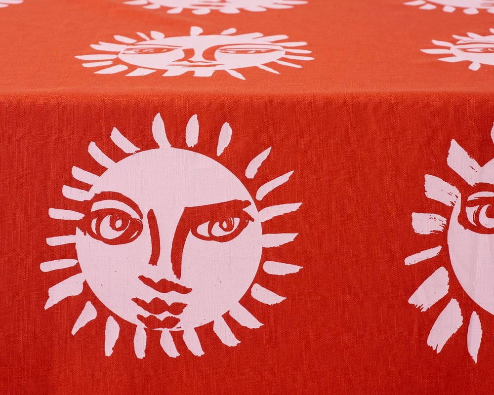 Image of Sunne Round Bed Bolster in 6 colour-ways from Stoff Studios