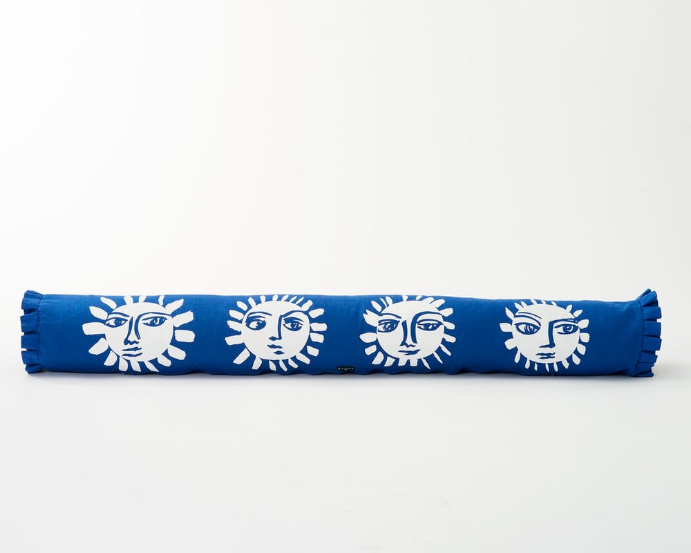 Image of Sunne Round Bed Bolster in 6 colour-ways from Stoff Studios
