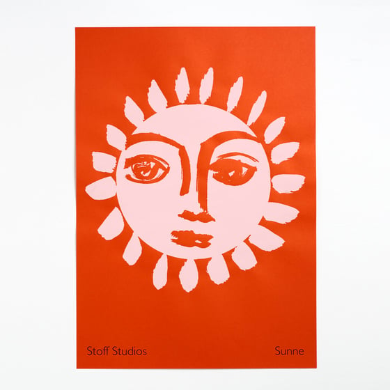 Image of Sunne Print in Tangerine by Stoff Studio