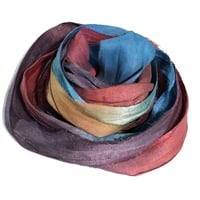 Image 4 of 10YD  CARNIVAL HAND DYED SARI SILK RIBBON/HAND DYED BY COLOR KISSED SILK