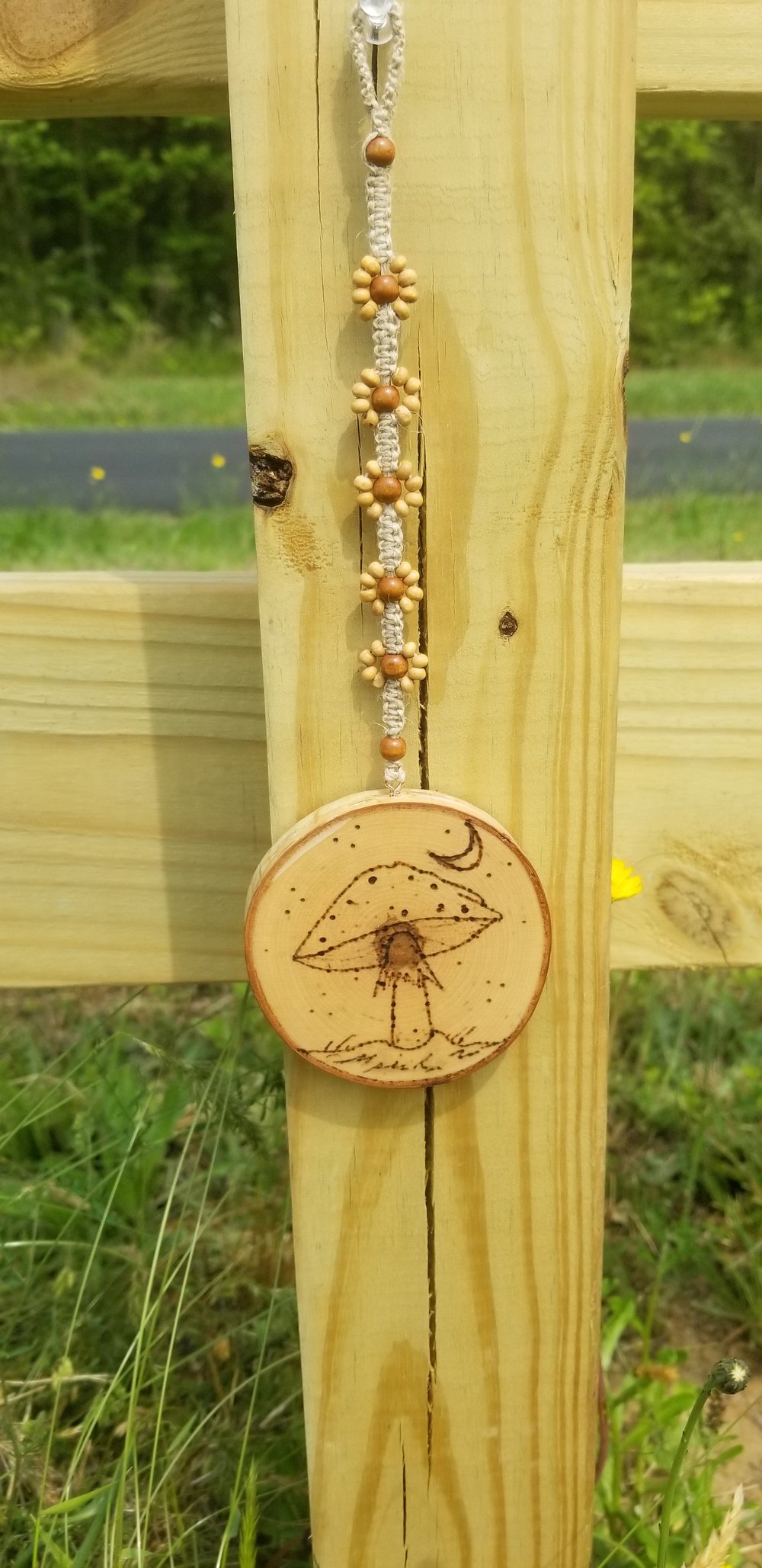 Cottagecore Woodburned Mushroom Ornaments