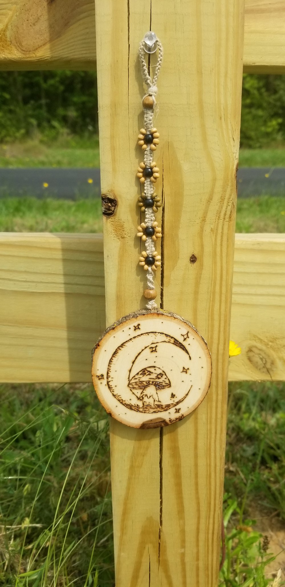 Cottagecore Woodburned Mushroom Ornaments