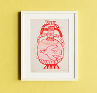 Image 5 of Little Bird Pink Amphora Screenprint 