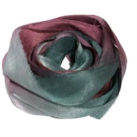 Image 3 of 10YD. ELECTRIC EEL HAND DYED SARI SILK RIBBON/HAND DYED BY COLOR KISSED SILK