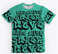 Image 2 of Black Love [all over] tee