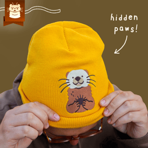 Sea Otter Peekaboo Beanie Hat