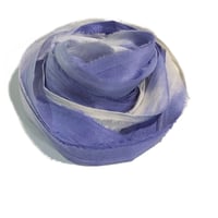 Image 2 of 10YD. LILAC HAND DYED SARI SILK RIBBON/HAND DYED BY COLOR KISSED SILK