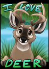 I Love - Deer! Badge